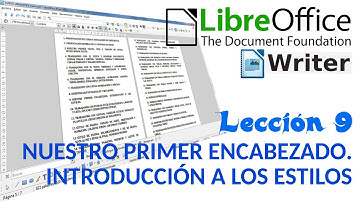 Tutorial LibreOffice Writer - 09/40 Nuestro primer encabezado. Introducción a los estilos.