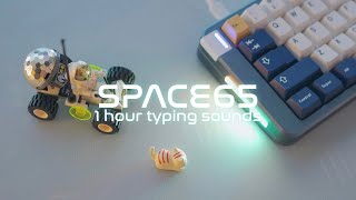 SPACE65 1 Hour Keyboard Typing Sounds ASMR (No music, No mid-roll ads)