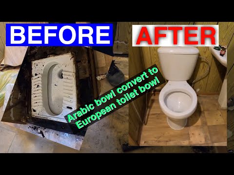 HOW TO CONVERT ARABIC TOILET BOWL INTO EUROPEAN FLOOR MOUNTED TOILET BOWL