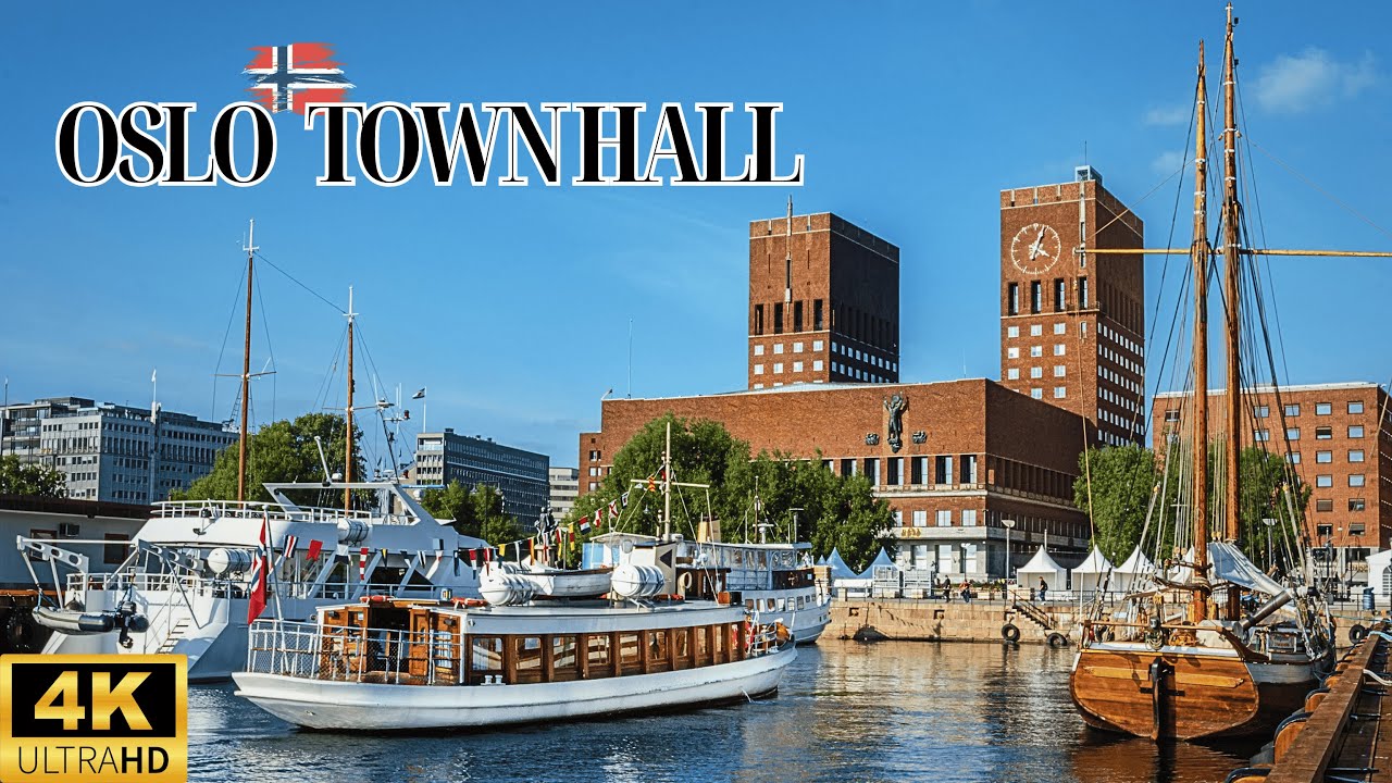 Oslo, Norway 4K Walking Tour | Stroll by Town Hall, Boats & Harborfront Norway Tour