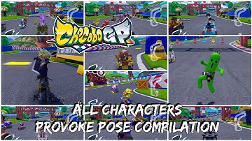 Chocobo GP - All Characters Provoke Pose Compilation