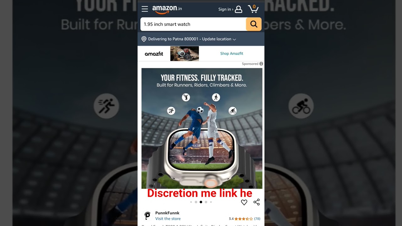 PunnkFunnk T800 1.99" Ultra Infinite Display Smart Watch 