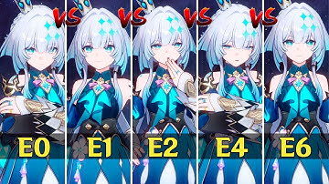Cerydra E0 vs E1 vs E2 vs E4 vs E6 with Phainon E0S1 & Sunday E0S1 - Honkai: Star Rail