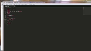 HTML/XHTML Intro 9 - dl tag time.