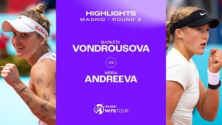 Marketa Vondrousova vs. Mirra Andreeva |  2024 Madrid Round 3 | WTA Match Highlights Resimi