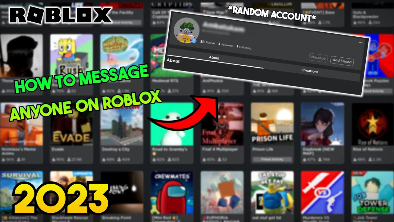 How To Message Someone On Roblox Without Friending Them Youtube - where do i insert message roblox