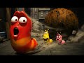 Larva Rolling a Giant Dung 💩 Dung Beetle | Funny Larva Cartoon Animation