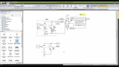 Building and simulating a simple hydraulic circuit in Automation Studio