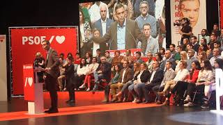 Intervención de Pedro Sánchez en el mítin en el Palacio de Festivales de Santander