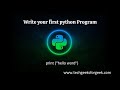 Python basic first program  and how to  comment code in python