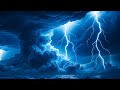 ليلة عاصفة رعدية غزيرة مع أمطار غزيرة ورعد ورياح قوية فيديو طبيعي عالي الدقة 