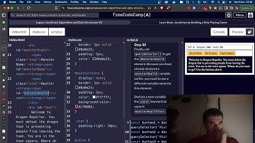 Free Code Camp Javascript Algorhitms and Data Structure - Building a Role Playing Game