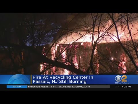 Fire At Recycling Center In Passaic Still Burning