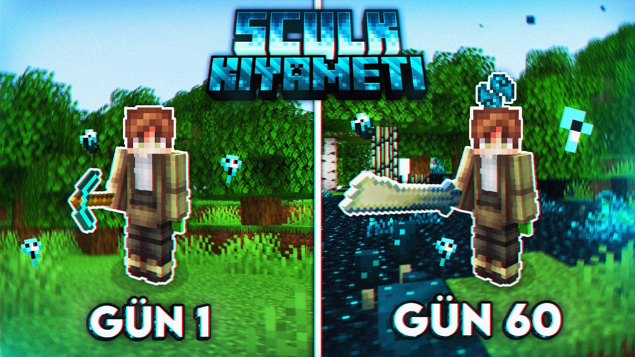 Minecraft'ta SCULK KIYAMETİNDE 100 Gün Geçirmemin Hikayesi...