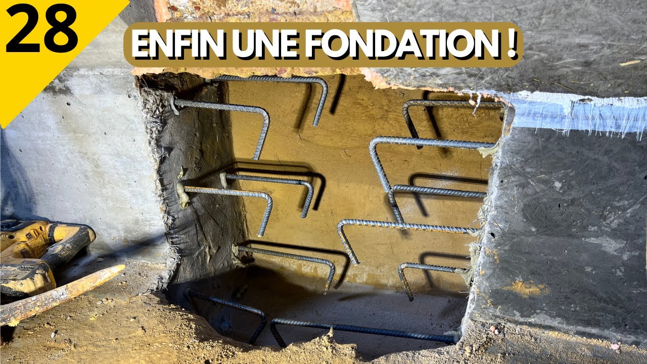 J'INTEGRE ENFIN LA FERRAILLE DANS MA REPRISE EN SOUS OEUVRE !!! - EP28