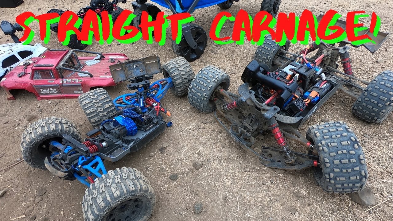 Epic RC Car Bash Day at the Bike Park! *Send It Sunday*