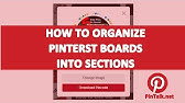 Rearrange Pinterest Pins Within A Pinterest Board (WITHOUT REPINNING OR MOVING) - YouTube