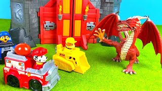 Dinosaur and Paw Patrol Toy cartoon video for kids