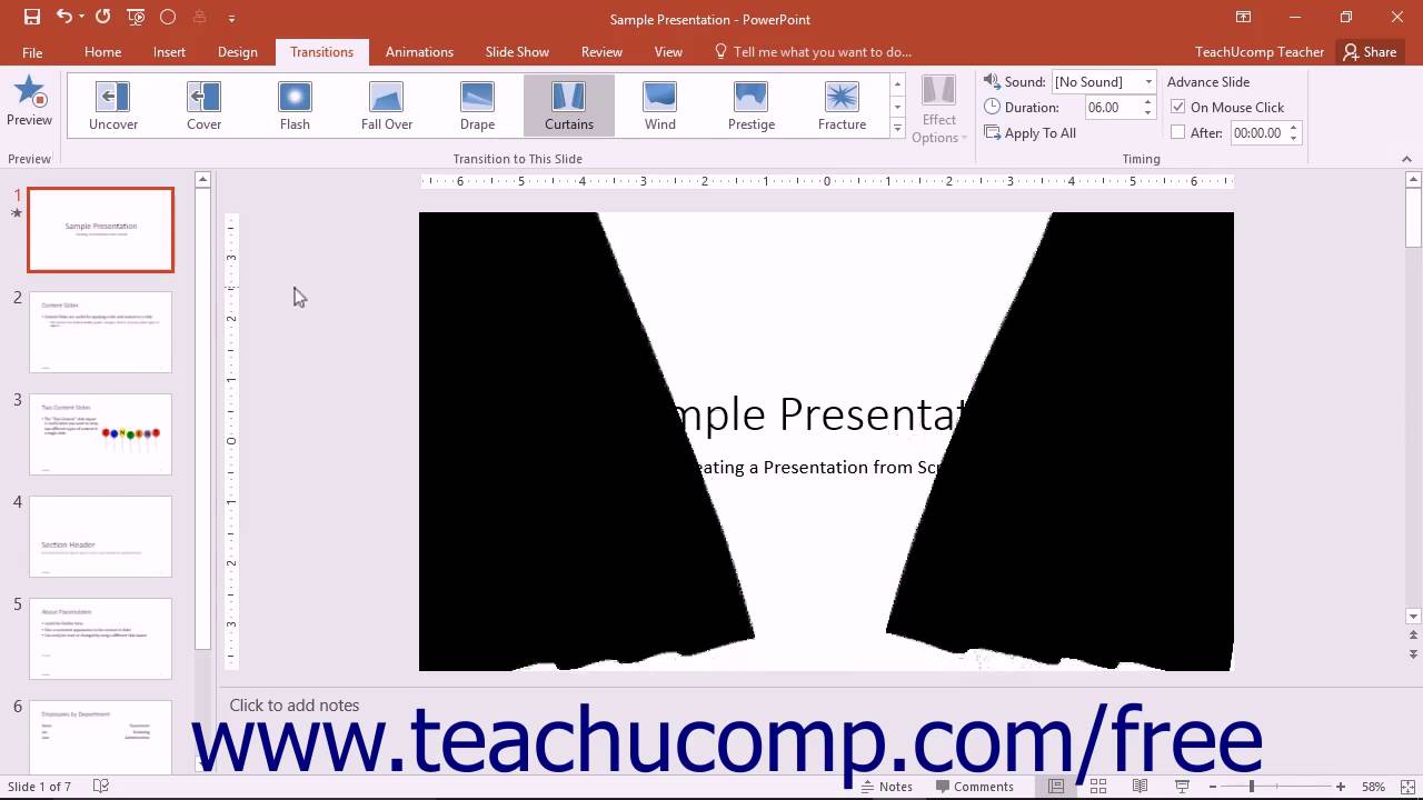  PowerPoint  2021 Tutorial Adding Slide Transition Animation 