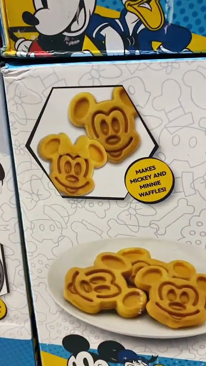 Disney Mickey Mouse and Minnie Mouse Double Flip Waffle Maker for 6 Waffles  (3 Mickey and 3 Minnie) 