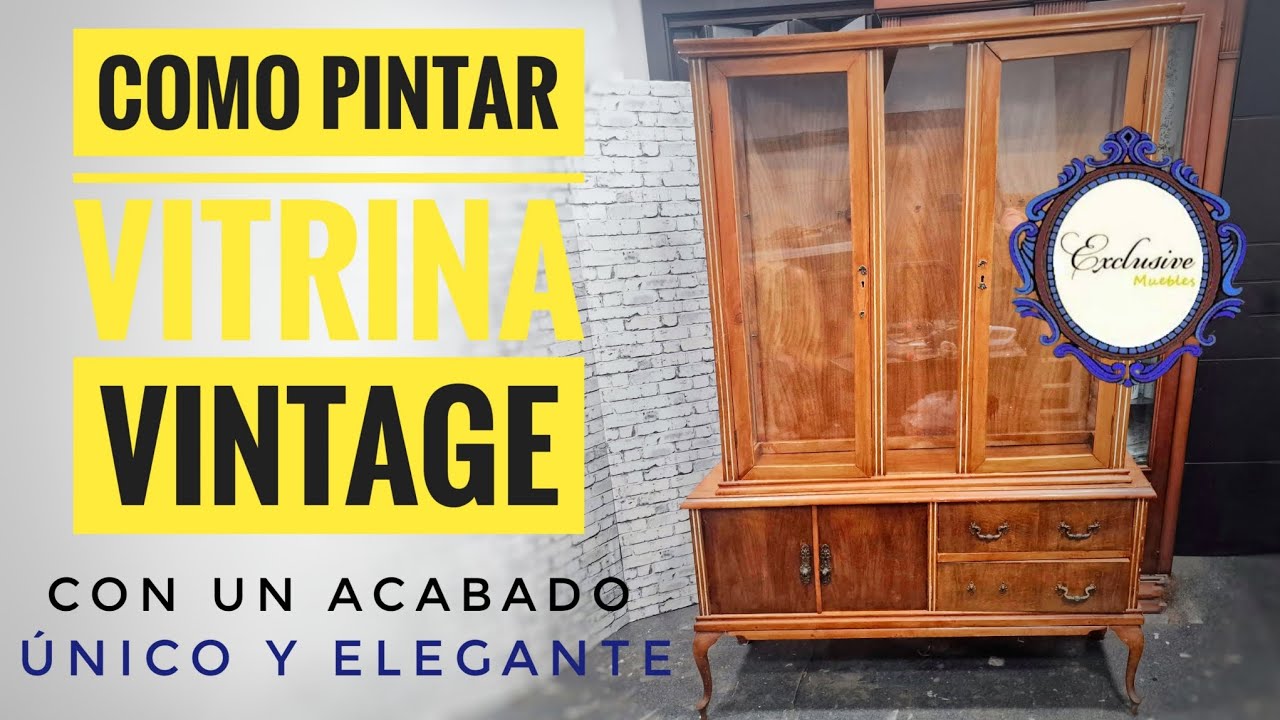 Como pintar una VITRINA vintage - ACABADO METALIZADO