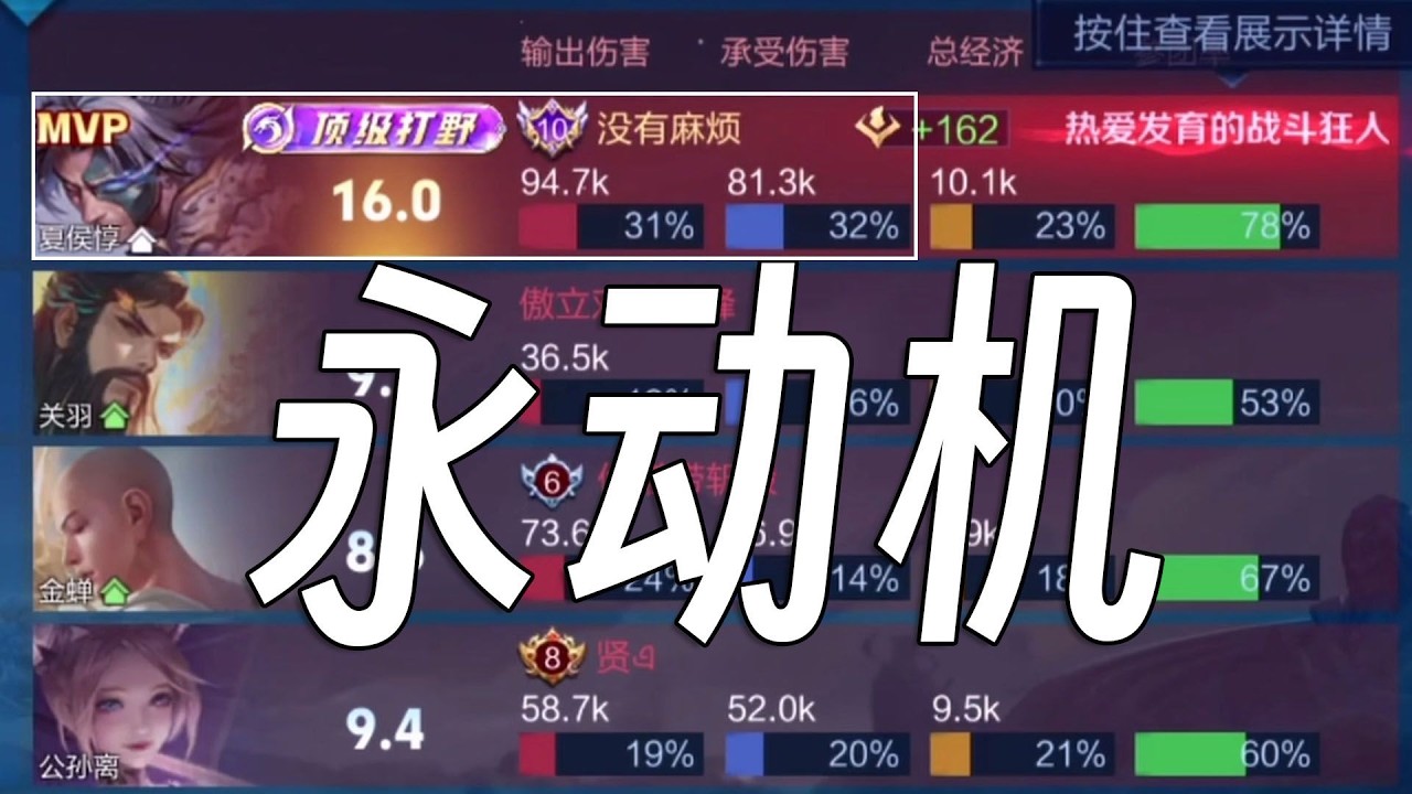 |王者荣耀|Hok|《永动机》——夏侯惇打野 - YouTube