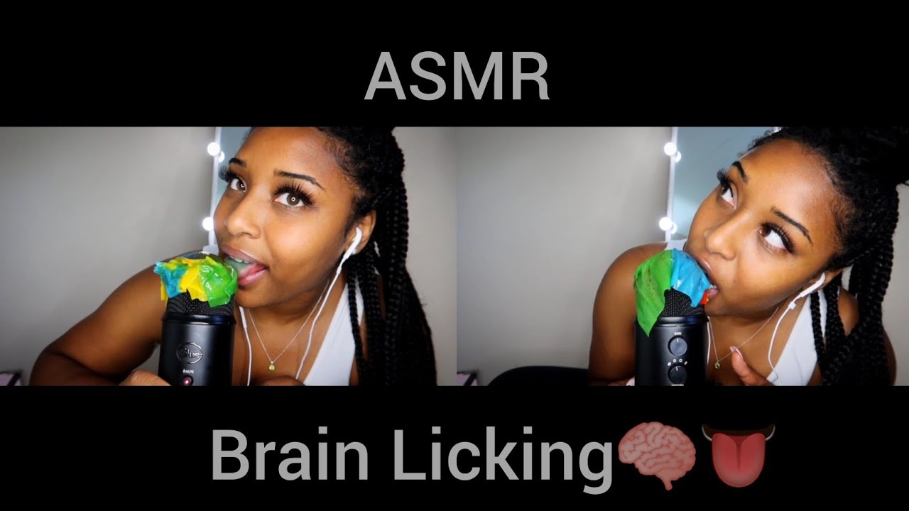 [ASMR] Brain Licking 🧠👅 (mic licking with fruit rollup) up close wet mouth sounds 💦👄 Pt. 2