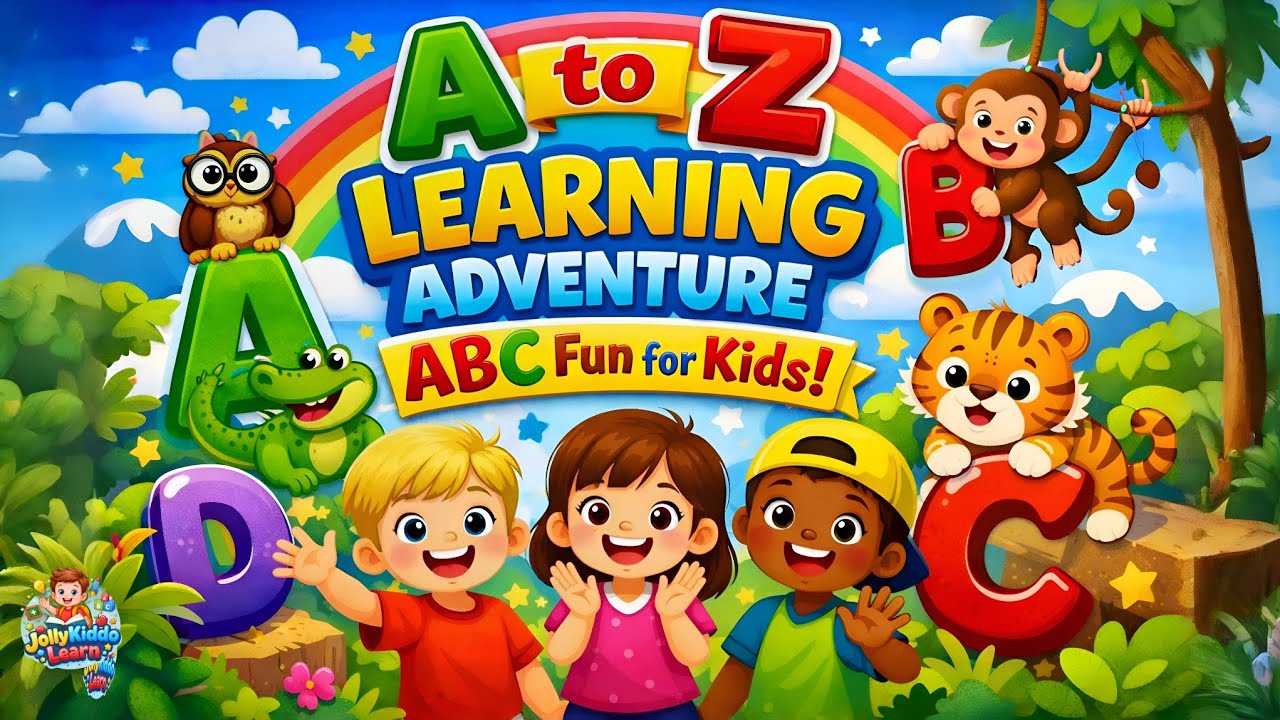 A to Z Learning Adventure | ABC Fun for Kids | JollyKiddoLearn - YouTube
