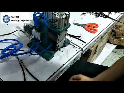 Semi-Automatic 3F 4F Pneumatic Wire Stripping Machine for AWG#32-16