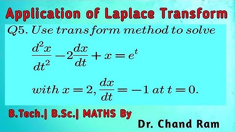 Question#5 - Laplace Transform - Application to Ordinary Differential Equation.