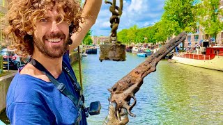 Crazy Magnet Fishing Find! Can’t Believe We Found this Magnet Fishing in Amsterdam.