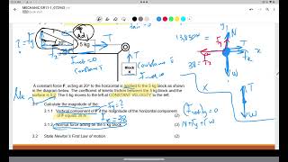 MECHANICS 17: NEWTONS FIRST LAW- 2 BODY SYSTEM