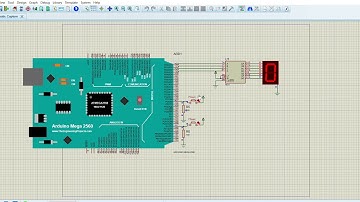 PRACTICA 2  Arduino MEGA2560 CONTADOR DE PULSOS con display   Proteus 8 Professional