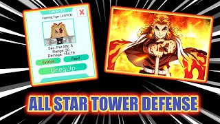 Roblox 6 STAR RENGOKU KYOJURO SHOWCASE!!! | All Star Tower Defense [CODE]