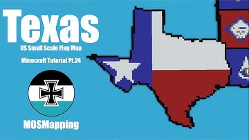 Texas - Small Scale US State Flag Map Minecraft Tutorial [Part 24]