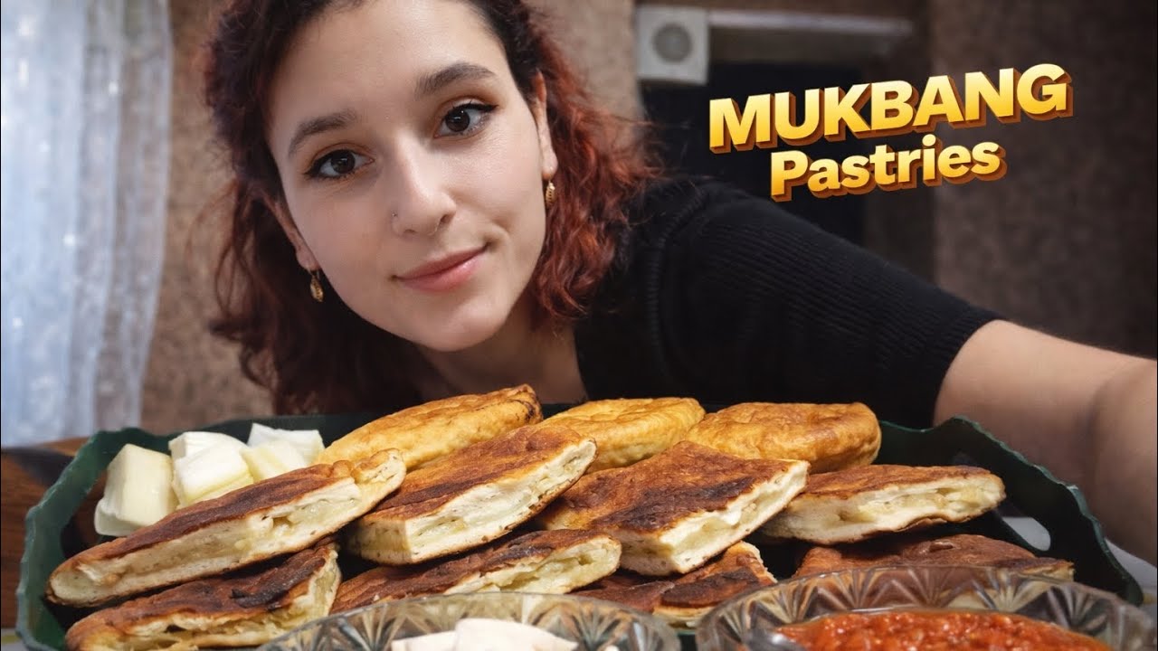 МУКБАНГ📍 ПЛАЦИНДЫ С КАРТОШКОЙ 📍 ЦИБУЛЬКА 📍 ЗАКУСКИ 