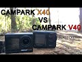 Campark X40 Vs Campark V40  Dual Screen Action Camera