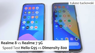 Realme 8 vs Realme 7 5G  | Speed Test | MediaTek Helio G95 vs Dimensity 800