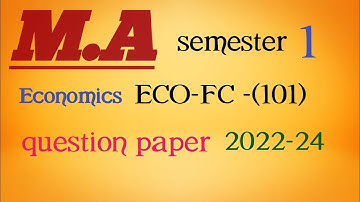 !!,ma economics !! Eco-fc 101 semester (1) questions paper!!