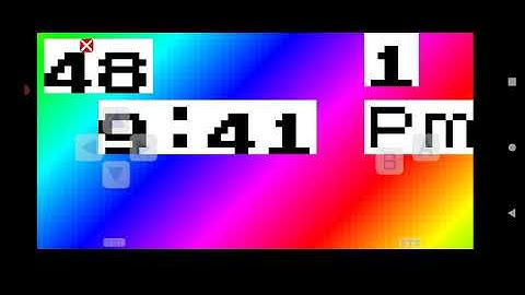 Updated clock for VCOM - scrolling rainbow gradient