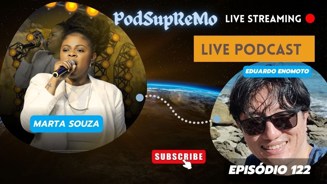 Capa do episódio 122 do PodSupReMo com Marta Souza