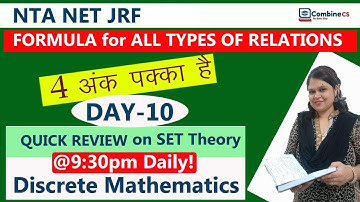 DAY- 10| All FORMULAS for TOTAL NO of POSSIBLE RELATIONS in SET Theory| Unit-1| by Rashmi Prabha