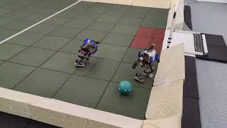 Unedited demonstration matches for Robotis OP3 one-vs-one robot soccer.
