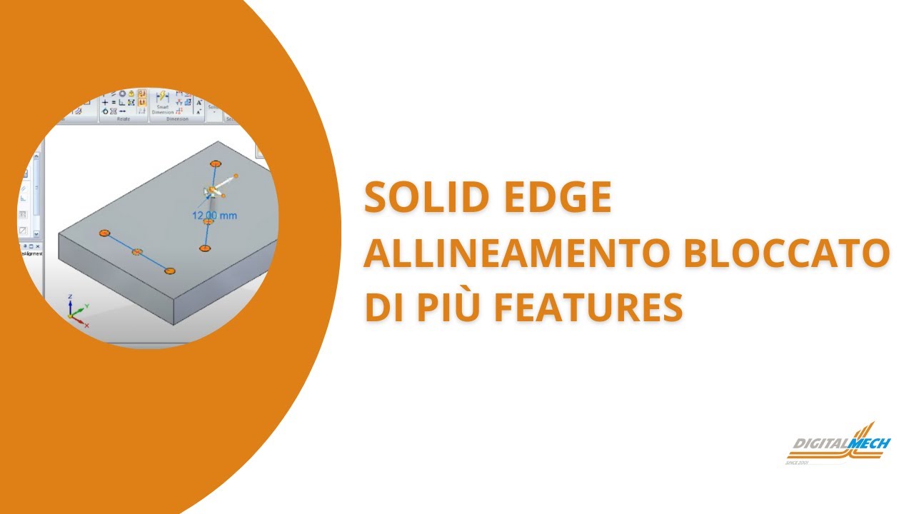 Solid Edge Tips & Tricks: Allineamento bloccato di più features - YouTube
