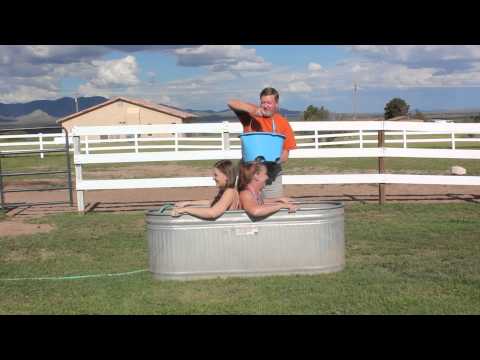 ALS Ice Bucket Challenge - Ice troth, Ice bath!