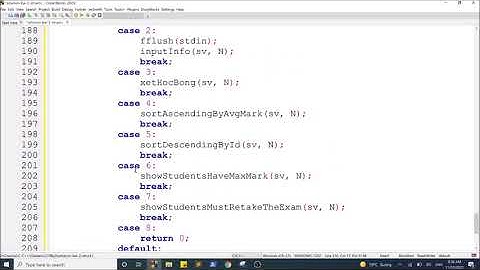 Lập trình C-C2108G3: Buổi 19. Chữa tiếp bài tập phần struct (viết dưới dạng menu). Cơ bản về FILE