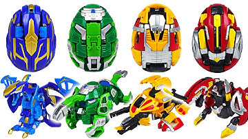 Transform from eggs to dinosaurs Hello Carbot Kung TyraKung, TriKung, PteraKung! - DuDuPopTOY