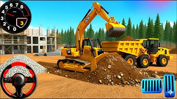 Real City Construction Simulator 3D - City Road Builder Excavator Trucks - Android Gameplay 