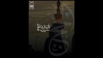 ﴿الحَجُّ أَشهُرٌ مَعلوماتٌ﴾ من سورة البقرة للقارئ سالم السالم 🤍.