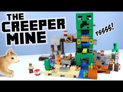 lego-minecraft-the-creeper-mine-set-21155-speed-build-review-2019